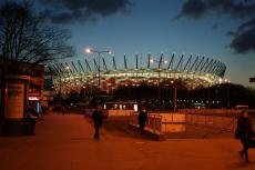 Stadion Narodowy widok od ulicy Francuskiej