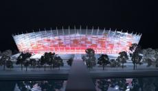 Stadion Narodowy projekt - widok z kładki