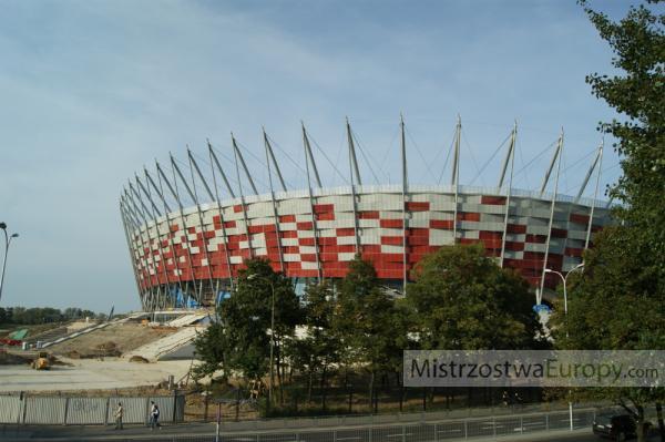 Stadion Narodowy z Mostu Poniatowskiego