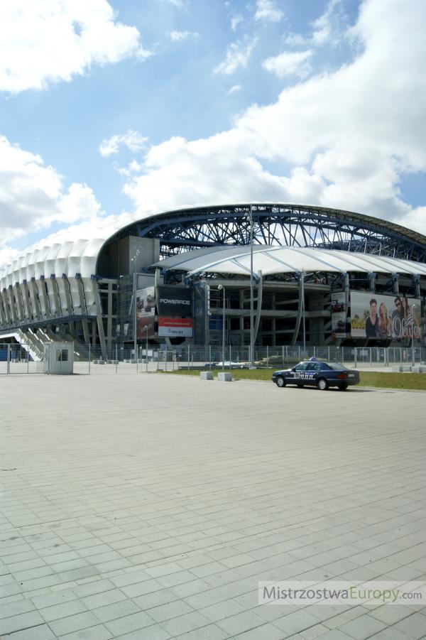 Stadion Poznań z parkingu