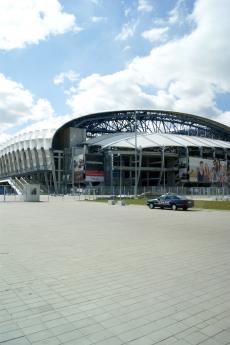 Stadion Poznań z parkingu